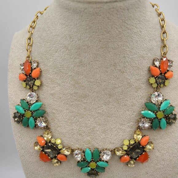 Stella & Dot colorful Gold Tone Statement Necklace - Picture 7 of 10